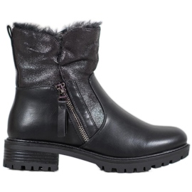 SHELOVET Warme Arbeiter mit Glitzer schwarz