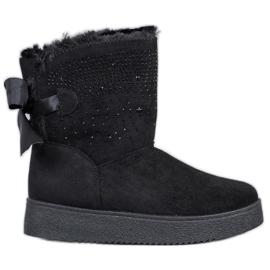SHELOVET Mukluki mit Kristallen schwarz