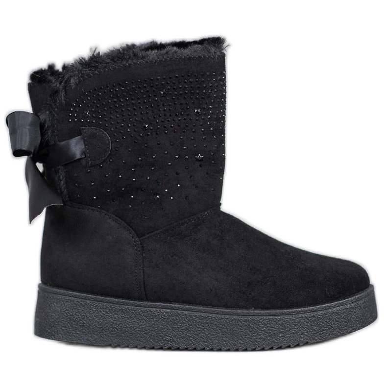 SHELOVET Mukluki mit Kristallen schwarz