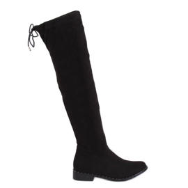 Schwarze Wildlederstiefel QT04P Black II Qualität