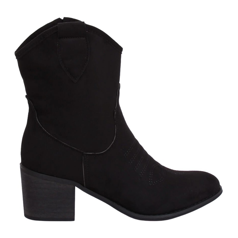 Schwarze Wildleder Cowboystiefel 5689 Black