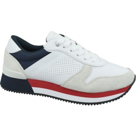 Tommy Hilfiger Active City Sneaker W FW0FW04304 020 Schuhe weiß rot marineblau