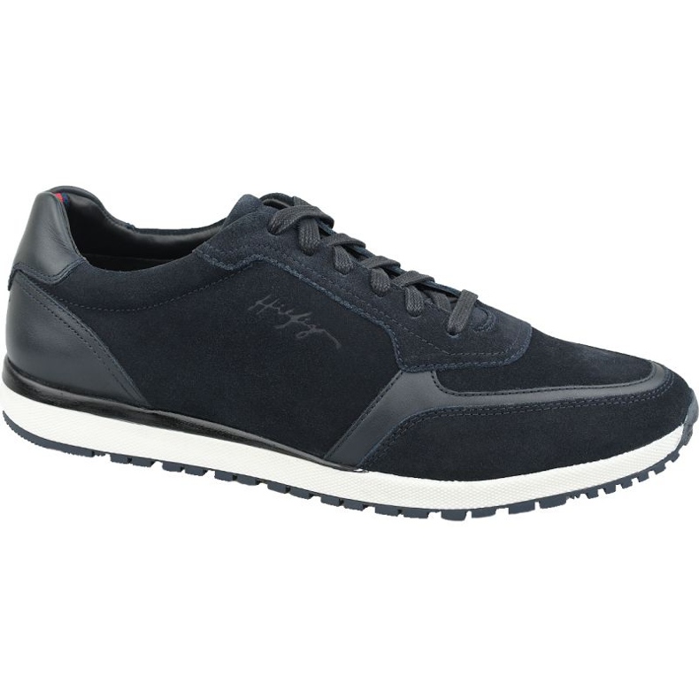 Schuhe Tommy Hilfiger Premium Suede Runner M FM0FM02551 Cki navy blau