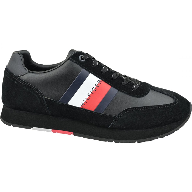 Schuhe Tommy Hilfiger Corporate Leather Flag Runner M FM0FM02380 990 schwarz