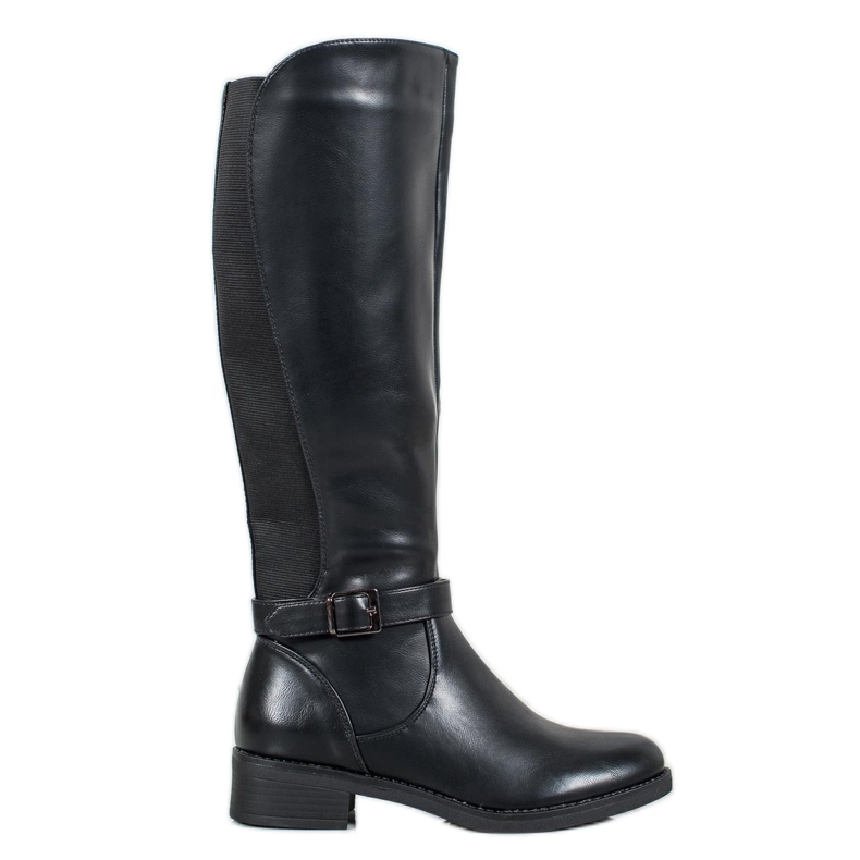 Ideal Shoes Klassische Reitstiefel schwarz