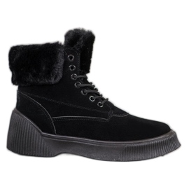 SHELOVET Modischer Taperki auf der Plattform schwarz