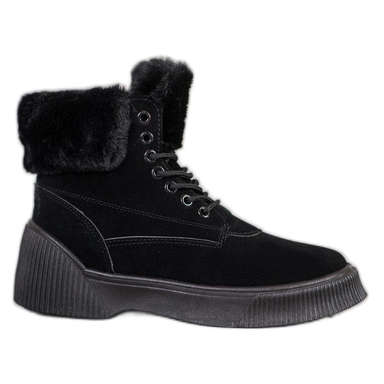 SHELOVET Modischer Taperki auf der Plattform schwarz