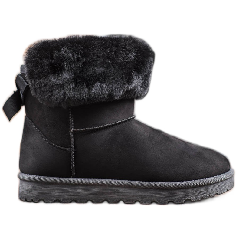 SHELOVET Mukluki mit Pelz schwarz