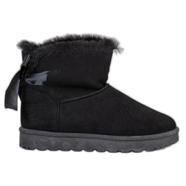 SHELOVET Warmes Mukluki mit Schleife schwarz