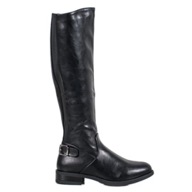 SHELOVET Bequeme Reitstiefel schwarz