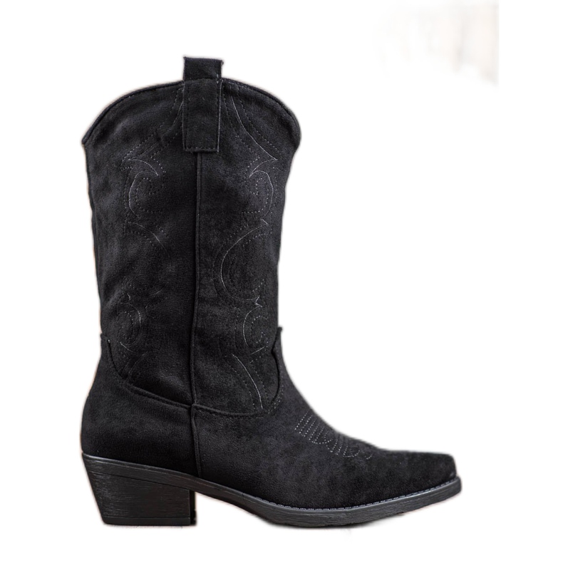 Seastar Cowboystiefel zum Hineinschlüpfen mit Muster schwarz