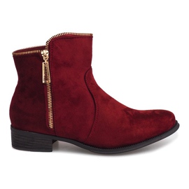 Wildleder Stiefeletten Jodhpur 8H8586 Bordo rot