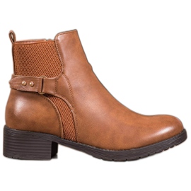 SHELOVET Bequeme Kamelstiefel braun