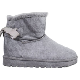 SHELOVET Warmes Mukluki mit Schleife grau