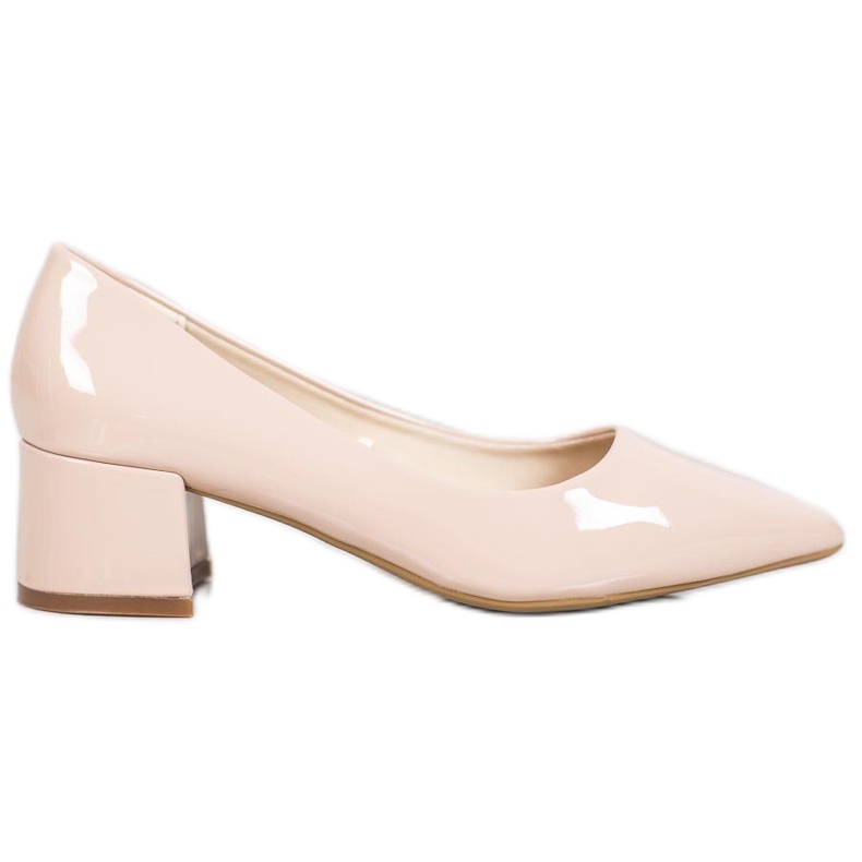 VINCEZA Lackierte Pumps beige