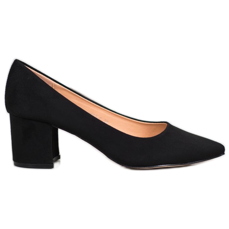 SDS Lässige schwarze Pumps gelb