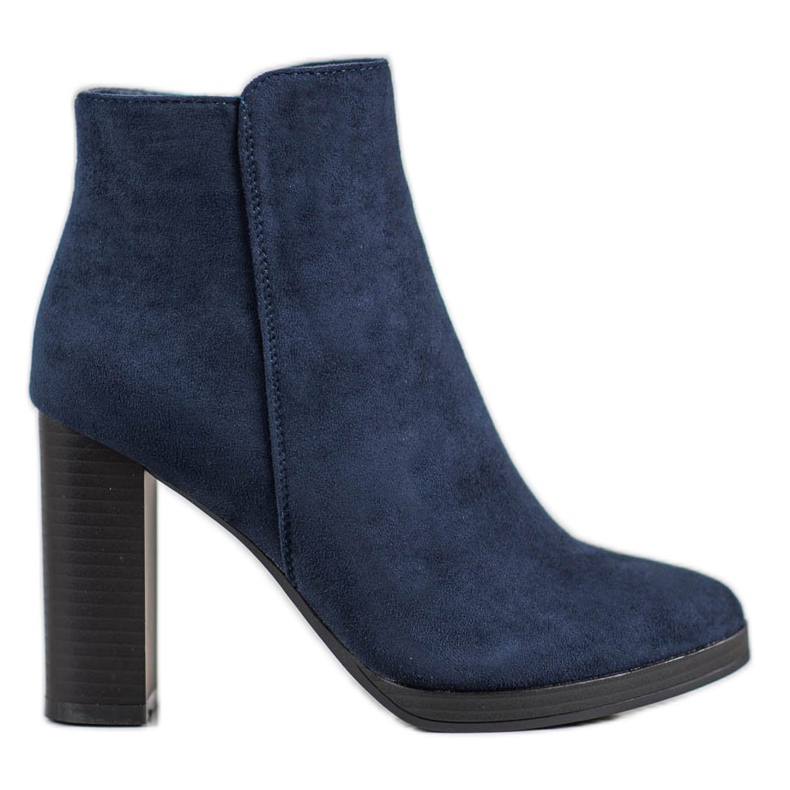 Ideal Shoes Klassische Stiefel mit hohen Absätzen blau