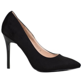 R'S Wildleder-Absätze schwarz