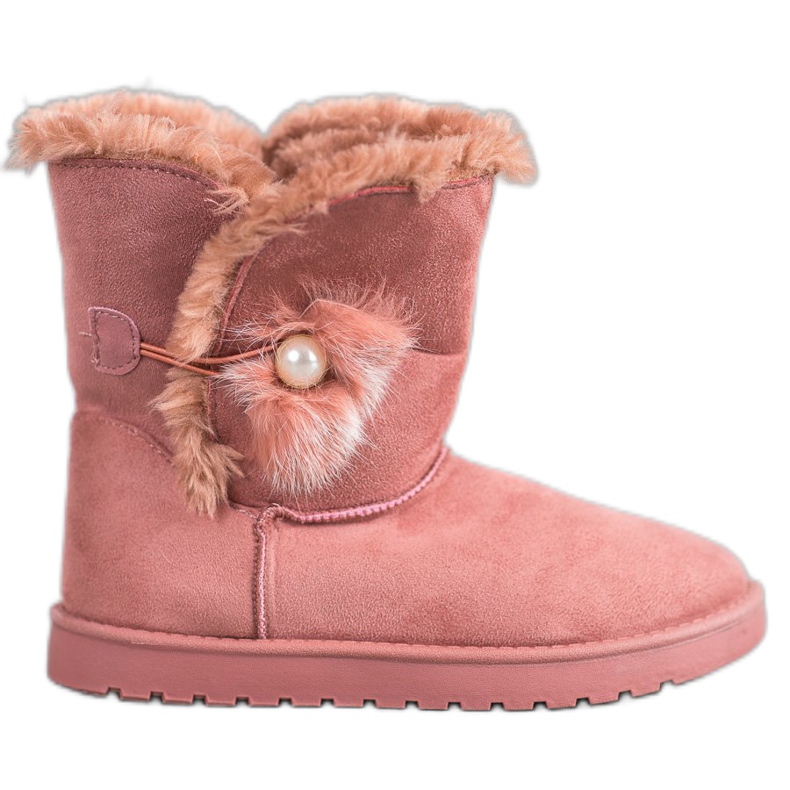 SHELOVET Mukluki mit einer Perle rosa