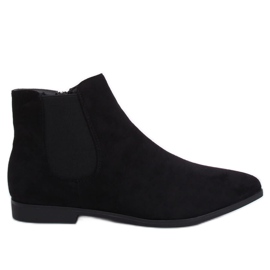Schwarze Chelsea-Boots mit Mandelzehen TX-1855 Black