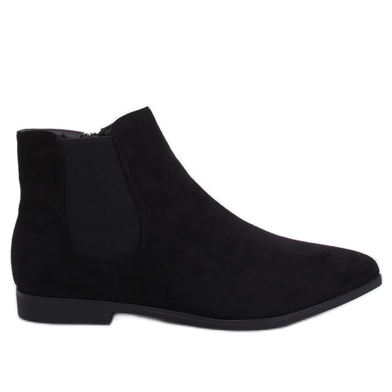 Schwarze Chelsea-Boots mit Mandelzehen TX-1855 Black