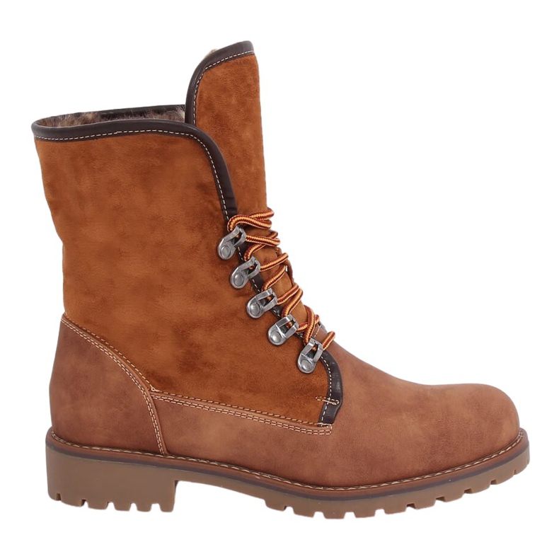Holzstiefel mit Kamelfell 331H-PA Camel braun