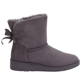 Graue Damen Schneestiefel A-3 Grau