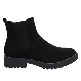 Schwarze Chelsea-Boots für Damen 7683-PA Schwarz