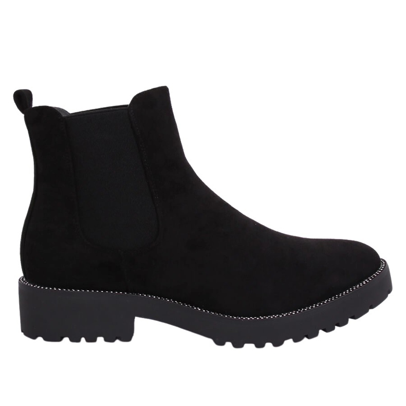 Schwarze Chelsea-Boots für Damen 7683-PA Schwarz