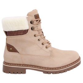 Damen Holzstiefel beige 185-PA Beige