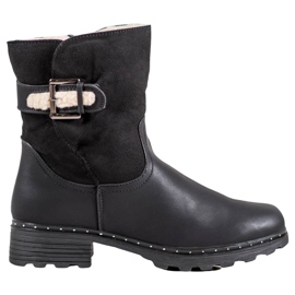 SHELOVET Warme Arbeiter mit Schaffell schwarz