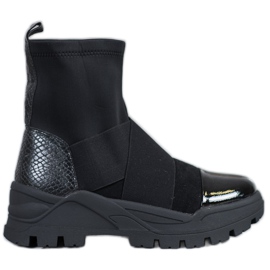 SHELOVET Modische Slip-On-Stiefel schwarz