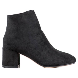 SHELOVET Elegante Wildlederstiefel schwarz
