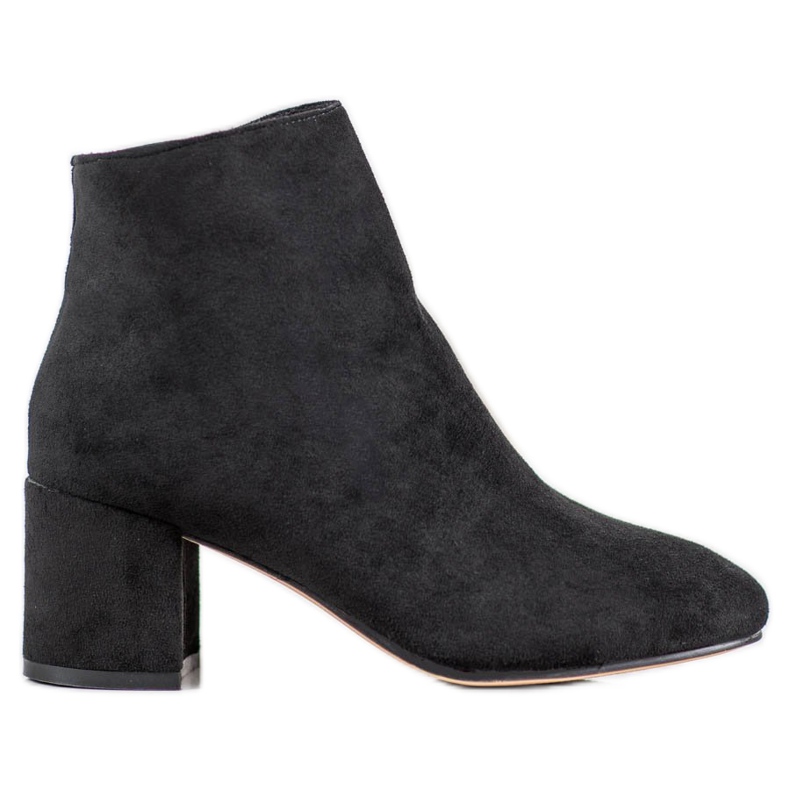 SHELOVET Elegante Wildlederstiefel schwarz