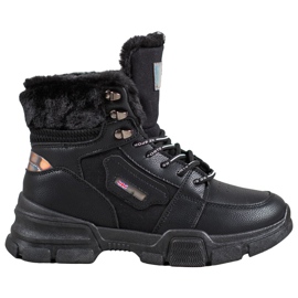 Yes Mile Turnschuhe mit Fell schwarz