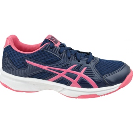 Asics Upcourt 3 W 1072A012-407 Volleyballschuhe gelb marineblau