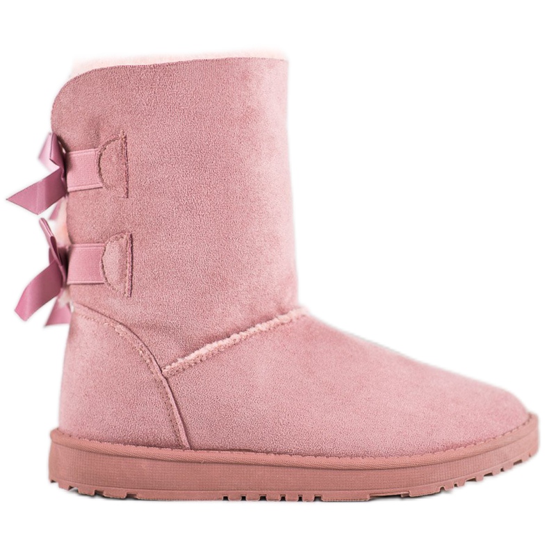 Haver Warme Schneestiefel mit Schleifen rosa