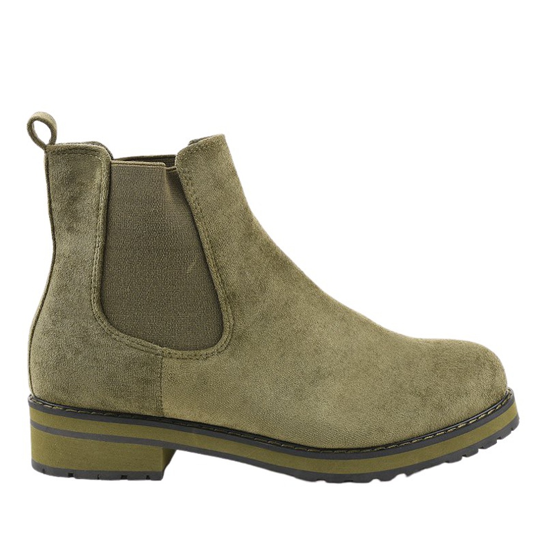 Grüne isolierte Stiefeletten F-3799