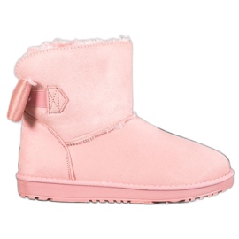 SHELOVET Puder-Mukluki mit Schleife rosa