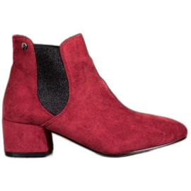 Ideal Shoes Chelsea-Boots mit Glitzer rot