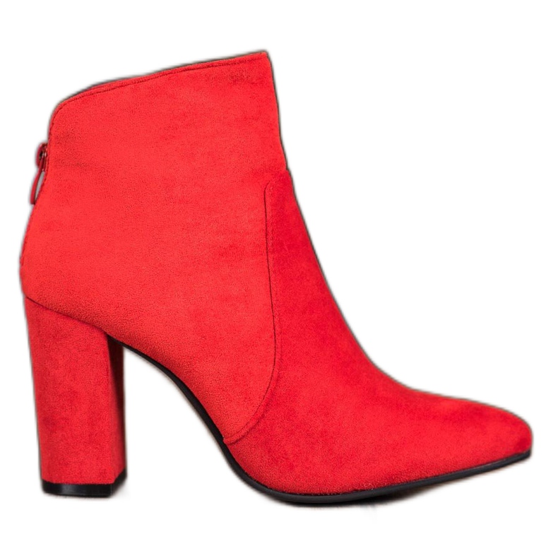 Ideal Shoes Klassische Stiefel auf einem Pfosten rot