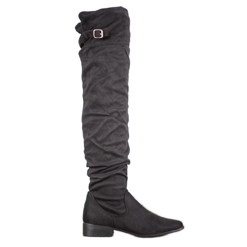 SHELOVET Stylische Overknee-Stiefel schwarz