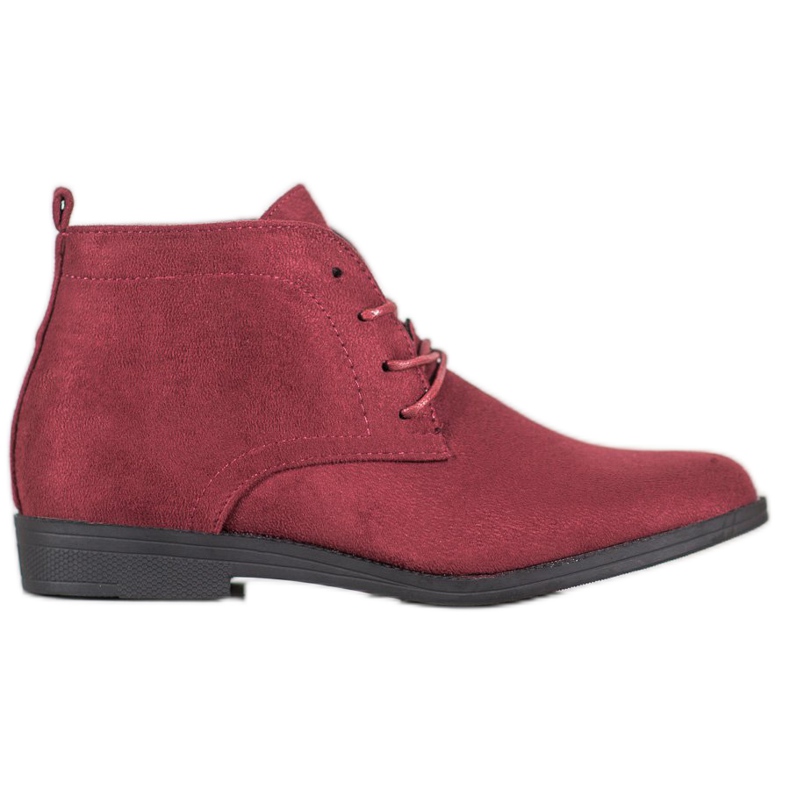 Goodin Bequeme Wildlederstiefel rot