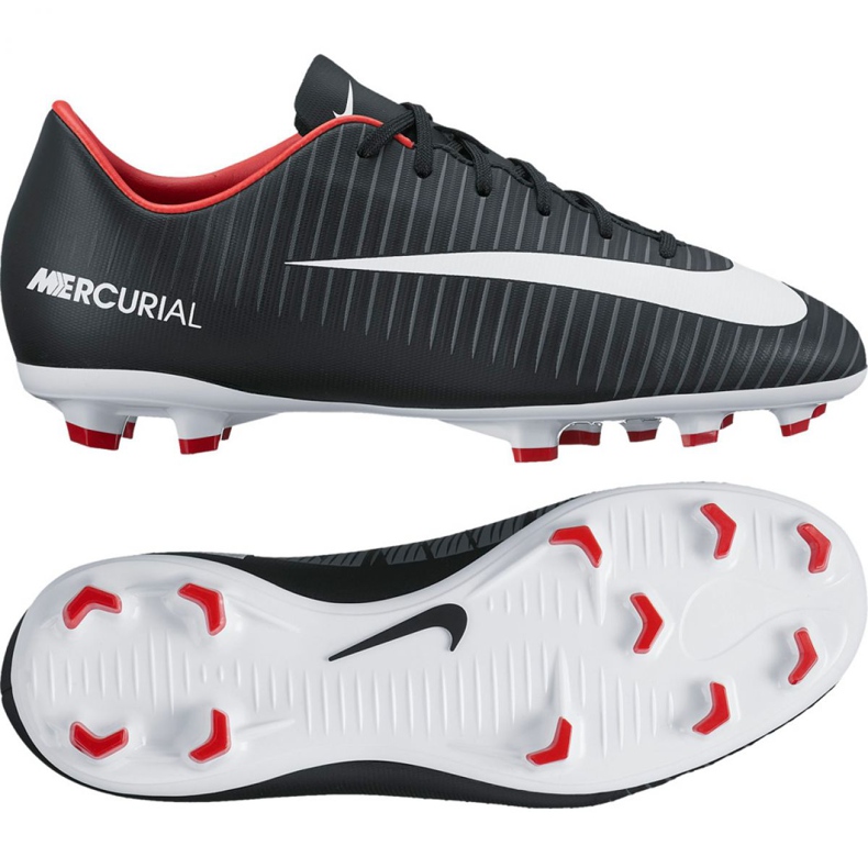 Nike Mercurial Vapor Xi Fg Jr 831945-002 Fußballschuhe schwarz schwarz