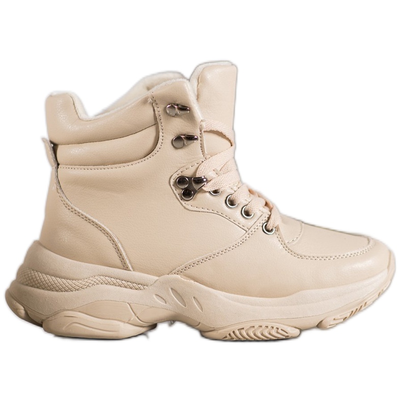 Ideal Shoes Sneakers aus Öko-Leder braun