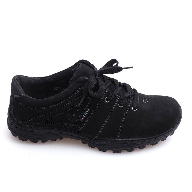 Wanderschuhe Leder Nat 6144 Schwarz