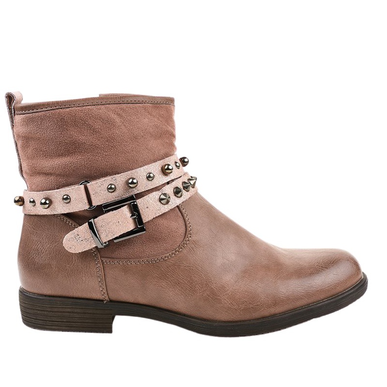 Flache isolierte Stiefel in Rosa 1049-PA