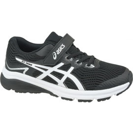 Laufschuhe Asics GT-1000 8 Ps Jr 1014A067-001 weiß schwarz