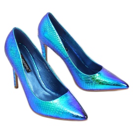 Holographische Pins SY54P Blau mehrfarbig