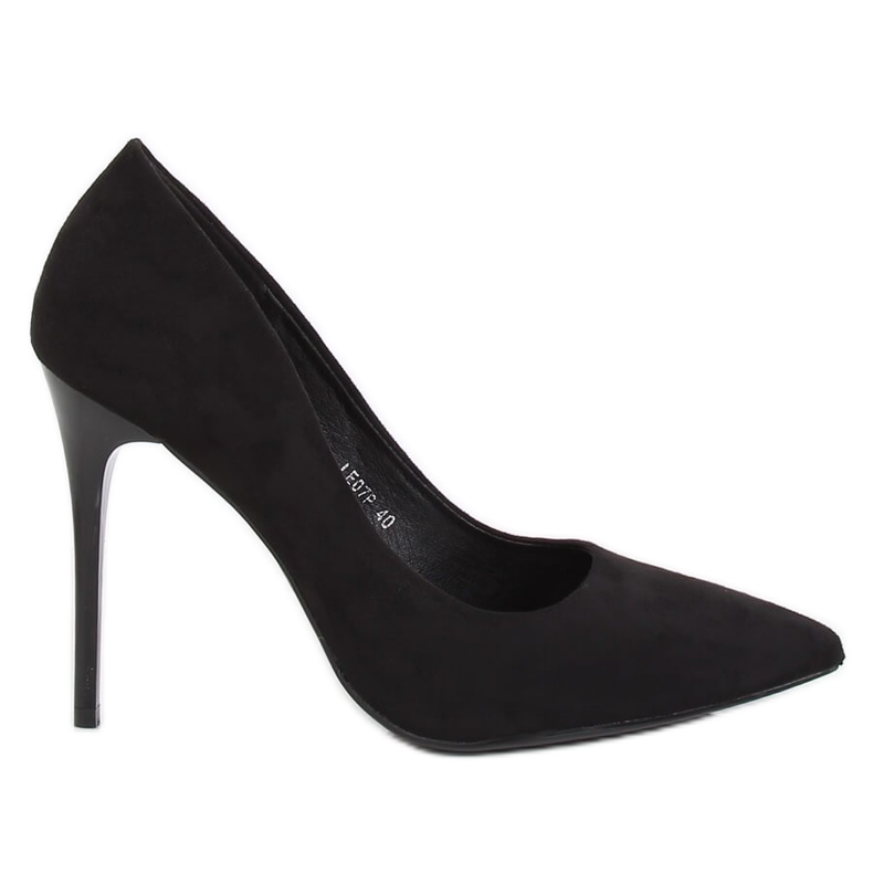 Pumps auf schwarzem Wildleder LE07P Schwarzes Stiletto